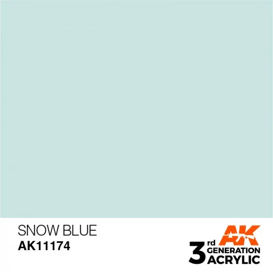 AK Interactive AK-11174 Acrylic Paint (3rd Generation) - Snow Blue (17ml)