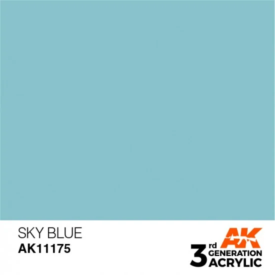 AK Interactive AK-11175 Acrylic Paint (3rd Generation) - Sky Blue (17ml)