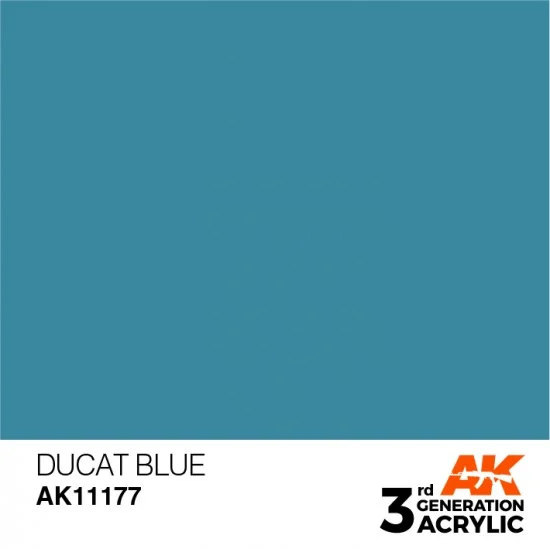 AK Interactive AK-11177 Acrylic Paint (3rd Generation) - Ducat Blue (17ml)