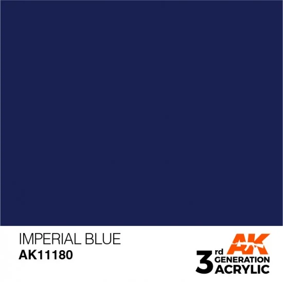AK Interactive AK-11180 Acrylic Paint (3rd Generation) - Imperial Blue (17ml)