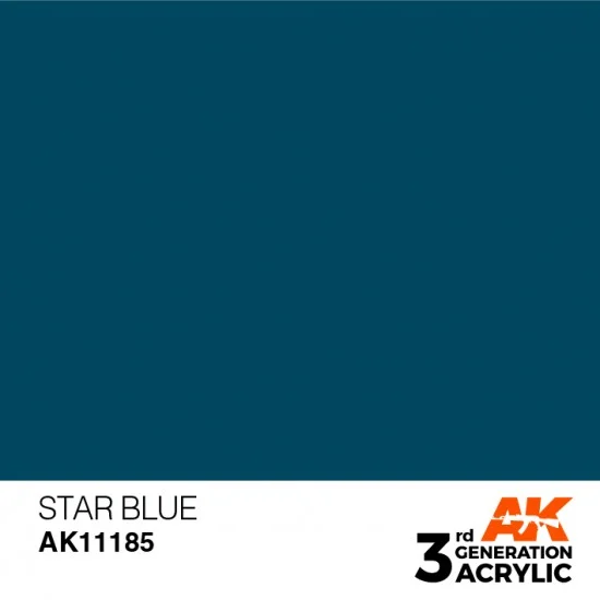 AK Interactive AK-11185 Acrylic Paint (3rd Generation) - Star Blue (17ml)