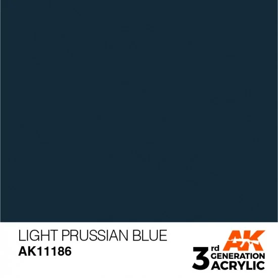 AK Interactive AK-11186 Acrylic Paint (3rd Generation) - Light Prussian Blue (17ml)