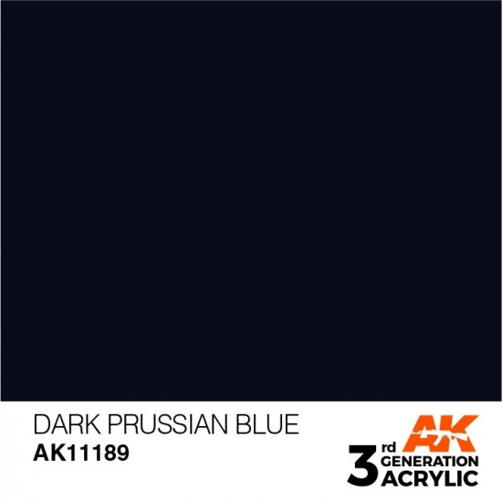 AK Interactive AK-11189 Acrylic Paint (3rd Generation) - Dark Prussian Blue (17ml)