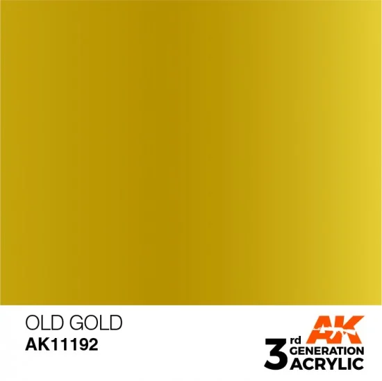 AK Interactive AK-11192 Acrylic Paint (3rd Generation) - Old Gold (Metallic Colours, 17ml)
