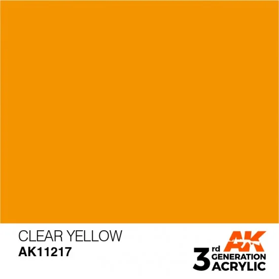 AK Interactive A.MIG-1802 Acrylic Paint (3rd Generation) - Yellow (17ml)