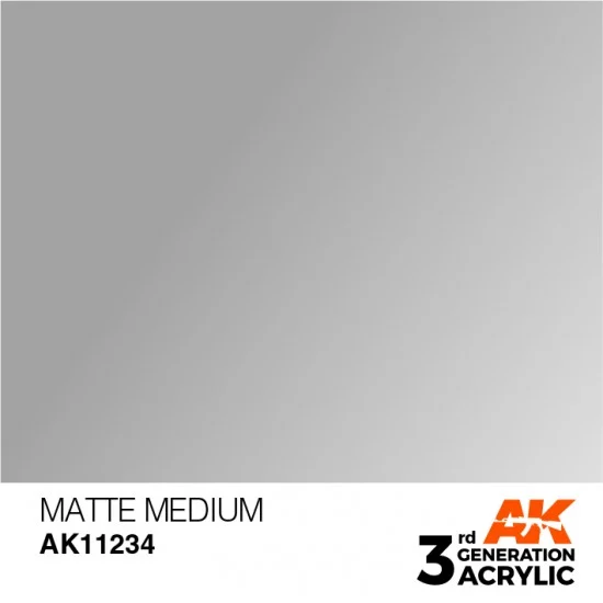 AK Interactive AK-11234 Acrylic Paint (3rd Generation) - Matte Medium (17ml)