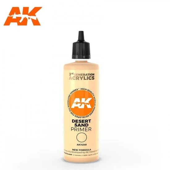 AK Interactive AK-11248 Acrylic Surface Primer - Desert Sand (100ml, 3rd Generation)