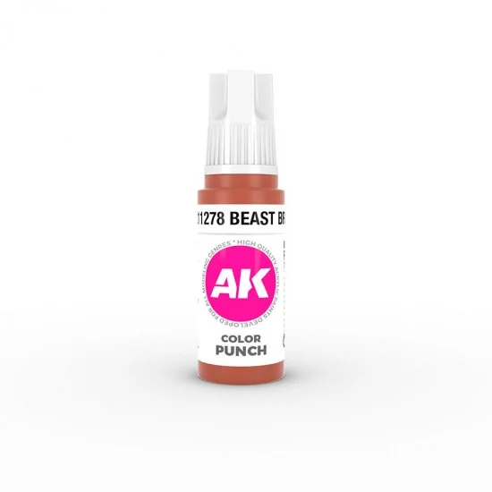 AK Interactive AK-11278 3GEN Ultra Pigmented Colour - Beast Brown Color Punch (17ml)