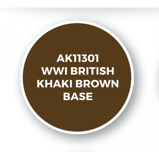 AK Interactive AK-11301 Acrylic Paint (3rd Generation) for AFV - WWI British Khaki Brown Base (17ml)