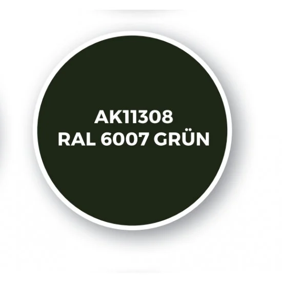 AK Interactive AK-11308 Acrylic Paint (3rd Generation) for AFV - RAL 6007 Grun (17ml)