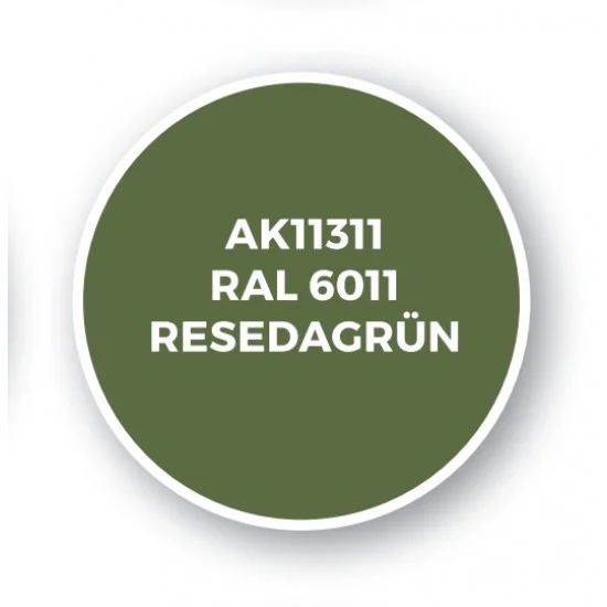 AK Interactive AK-11311 Acrylic Paint (3rd Generation) for AFV - RAL 6011 Resedagrun (17ml)