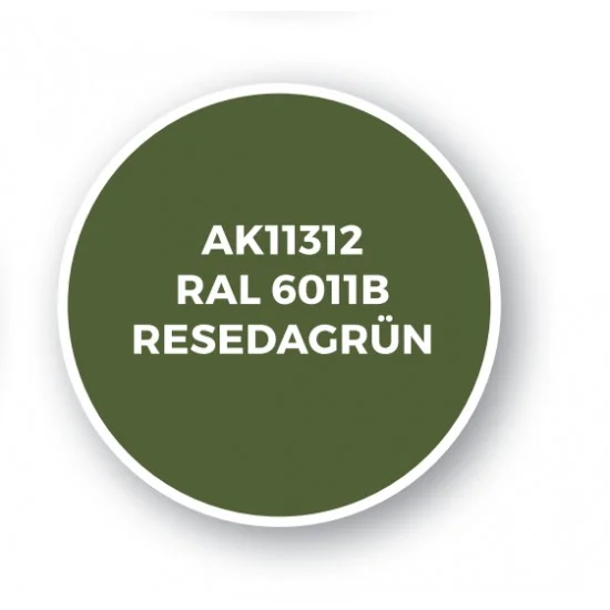 AK Interactive AK-11312 Acrylic Paint (3rd Generation) for AFV - RAL 6011B Resedagrun (17ml)