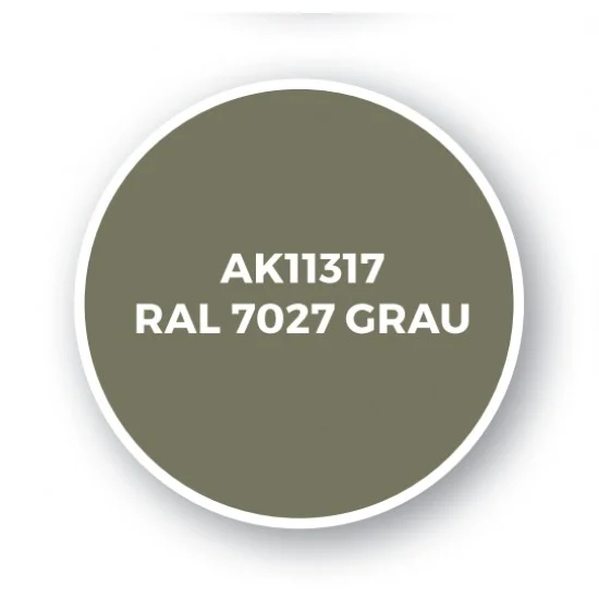 AK Interactive AK-11317 Acrylic Paint (3rd Generation) for AFV - RAL 7027 Grau (17ml)