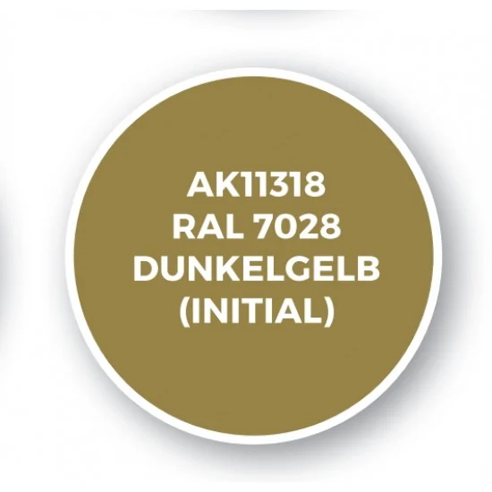 AK Interactive AK-11318 Acrylic Paint (3rd Generation) for AFV - RAL 7028 Dunkelgelb (Initial) (17ml)
