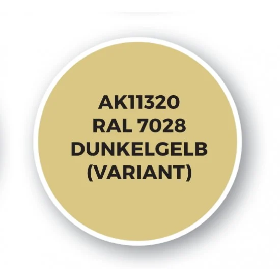 AK Interactive AK-11320 Acrylic Paint (3rd Generation) for AFV - RAL 7028 Dunkelgelb (Variant) (17ml)