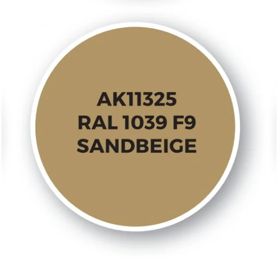 AK Interactive AK-11325 Acrylic Paint (3rd Generation) for AFV - RAL 1039 F9 Sandbeige (17ml)