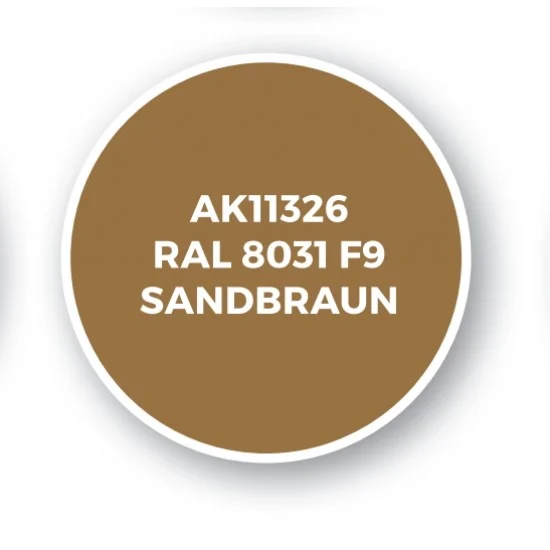 AK Interactive AK-11326 Acrylic Paint (3rd Generation) for AFV - RAL 8031 F9 Sandbraun (17ml)