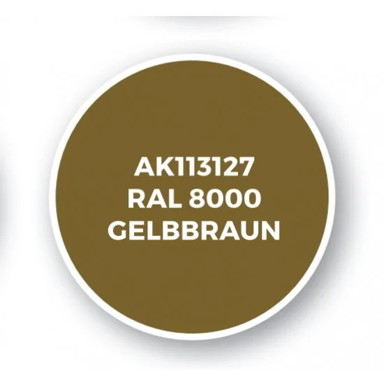 AK Interactive AK-11327 Acrylic Paint (3rd Generation) for AFV - RAL 8000 Gelbbraun (17ml)