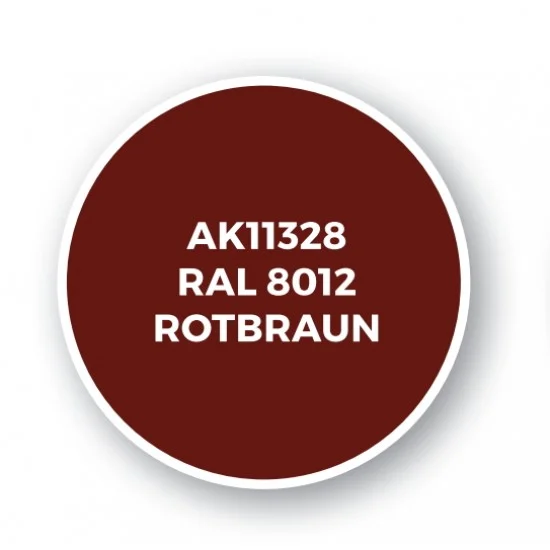 AK Interactive AK-11328 Acrylic Paint (3rd Generation) for AFV - RAL 8012 Rotbraun (17ml)