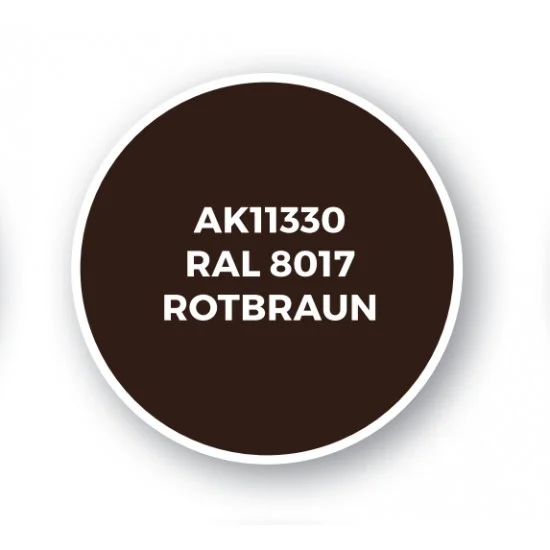AK Interactive AK-11330 Acrylic Paint (3rd Generation) for AFV - RAL 8017 Rotbraun (17ml)