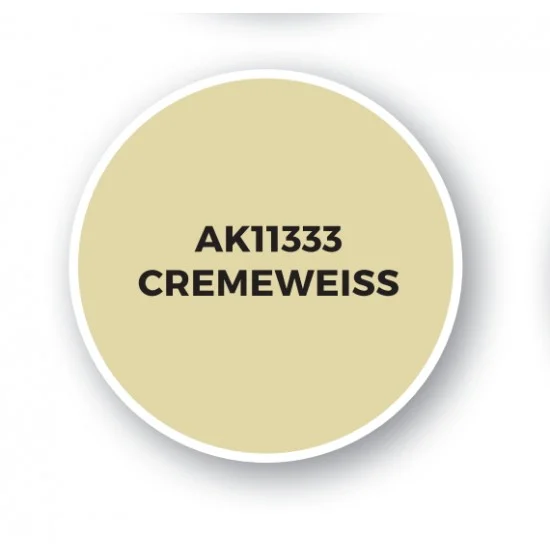 AK Interactive AK-11333 Acrylic Paint (3rd Generation) for AFV - Cremeweiss (17ml)