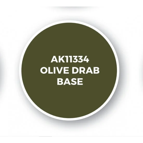 AK Interactive AK-11334 Acrylic Paint (3rd Generation) for AFV - Olive Drab Base (17ml)