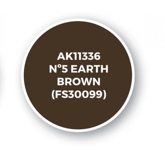 AK Interactive AK-11336 Acrylic Paint (3rd Generation) for AFV - No.5 Earth Brown (FS30099) 17ml