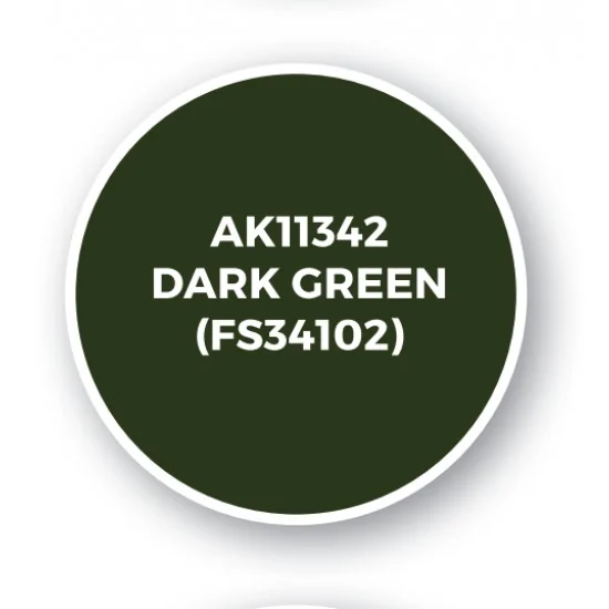 AK Interactive AK-11342 Acrylic Paint (3rd Generation) for AFV - Dark Green (FS34102) 17ml
