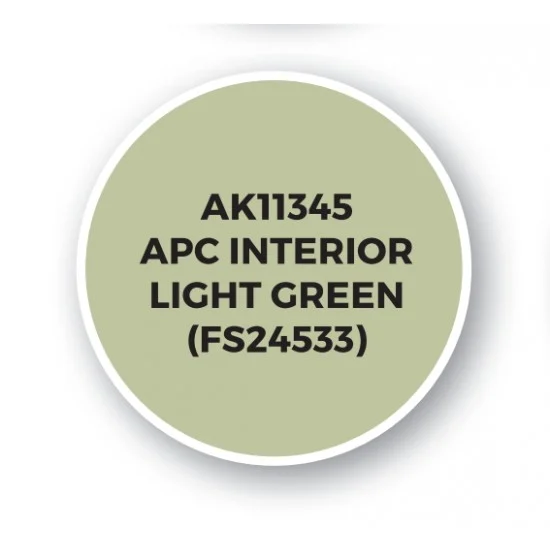 AK Interactive AK-11345 Acrylic Paint (3rd Generation) for AFV - APC Interior Light Green (FS24533) 17ml