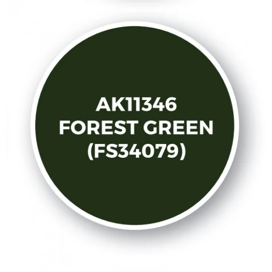 AK Interactive AK-11346 Acrylic Paint (3rd Generation) for AFV - Forest Green (FS34079) 17ml