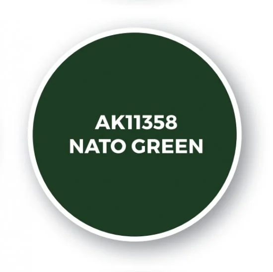 AK Interactive AK-11358 Acrylic Paint (3rd Generation) for AFV - Nato Green (17ml)