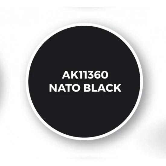 AK Interactive AK-11360 Acrylic Paint (3rd Generation) for AFV - Nato Black (17ml)