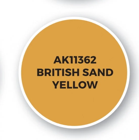 AK Interactive AK-11362 Acrylic Paint (3rd Generation) for AFV - British Sand Yellow (17ml)