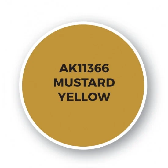 AK Interactive AK-11366 Acrylic Paint (3rd Generation) for AFV - Mustard Yellow (17ml)
