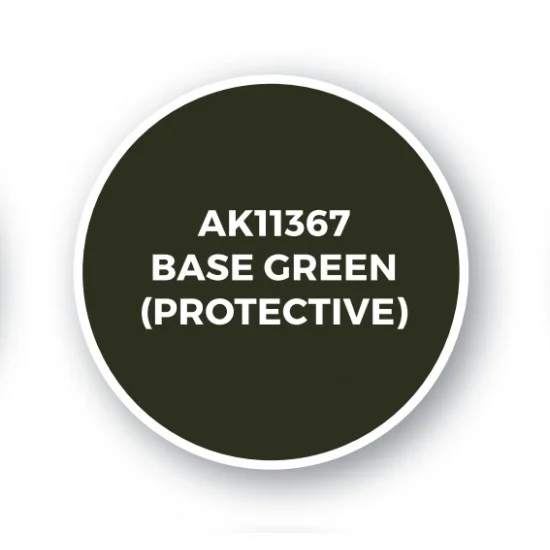 AK Interactive AK-11367 Acrylic Paint (3rd Generation) for AFV - Base Green (Protective) (17ml)
