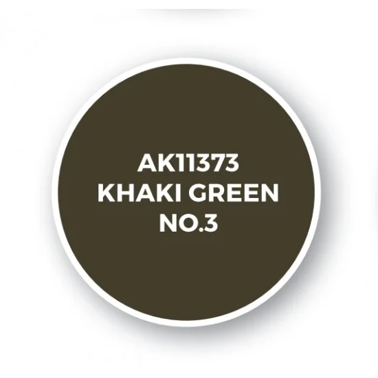 AK Interactive AK-11373 Acrylic Paint (3rd Generation) for AFV - Khaki Green No.3 (17ml)