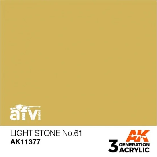 AK Interactive AK-11377 Acrylic Paint (3rd Generation) for AFV - Light Stone No.61 (17ml)