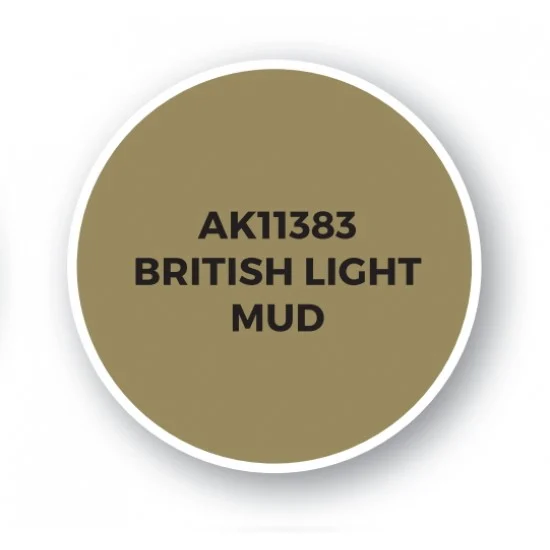 AK Interactive AK-11383 Acrylic Paint (3rd Generation) for AFV - British Light Mud (17ml)