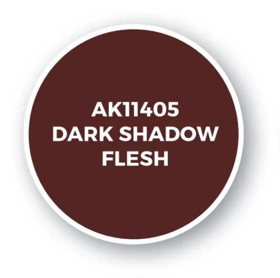 AK Interactive AK-11405 Acrylic Paint (3rd Generation) for Figures - Dark Shadow Flesh (17ml)
