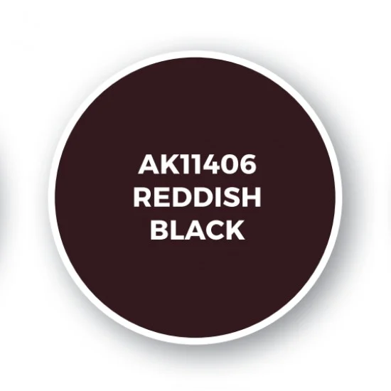 AK Interactive AK-11406 Acrylic Paint (3rd Generation) for Figures - Reddish Black (17ml)