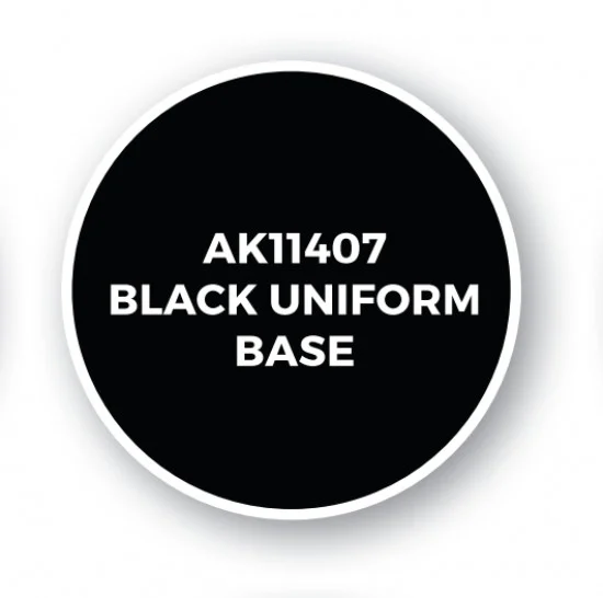 AK Interactive AK-11407 Acrylic Paint (3rd Generation) for Figures - Black Uniform Base (17ml)