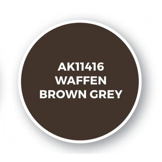 AK Interactive AK-11416 Acrylic Paint (3rd Generation) for Figures - Waffen Brown Grey (17ml)