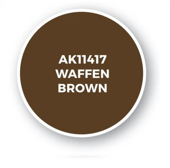AK Interactive AK-11417 Acrylic Paint (3rd Generation) for Figures - Waffen Brown (17ml)