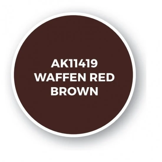 AK Interactive AK-11419 Acrylic Paint (3rd Generation) for Figures - Waffen Red Brown (17ml)