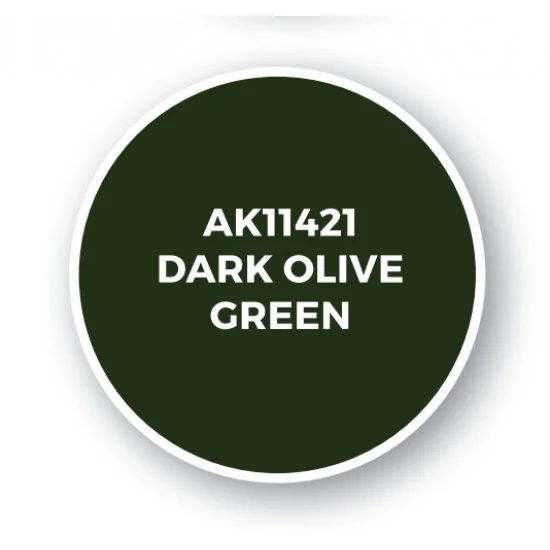 AK Interactive AK-11421 Acrylic Paint (3rd Generation) for Figures - Dark Olive Green (17ml)