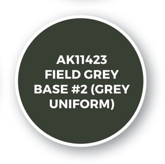 AK Interactive AK-11423 Acrylic Paint (3rd Generation) for Figures - Field Grey Base #2 (Grey Uniform) 17ml