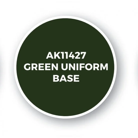 AK Interactive AK-11427 Acrylic Paint (3rd Generation) for Figures - Green Uniform Base (17ml)