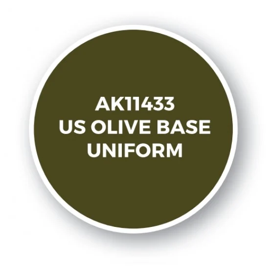 AK Interactive AK-11433 Acrylic Paint (3rd Generation) for Figures - US Olive Base Uniform (17ml)
