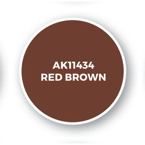 AK Interactive AK-11434 Acrylic Paint (3rd Generation) for Figures - Red Brown (17ml)