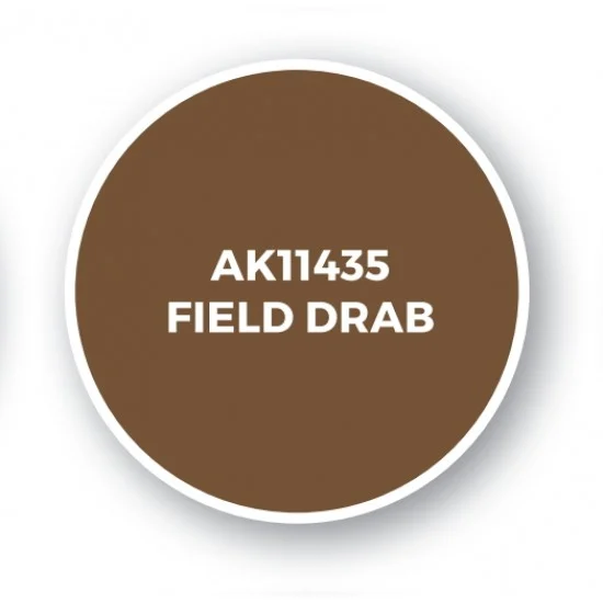 AK Interactive AK-11435 Acrylic Paint (3rd Generation) for Figures - Field Drab (17ml)